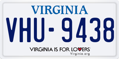 VA license plate VHU9438