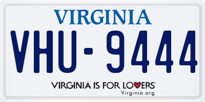 VA license plate VHU9444