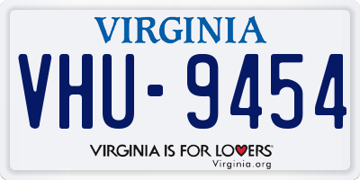 VA license plate VHU9454