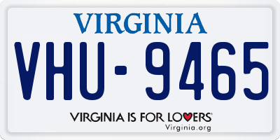 VA license plate VHU9465
