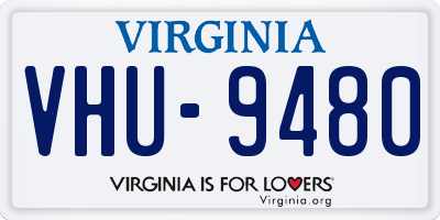 VA license plate VHU9480