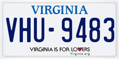 VA license plate VHU9483