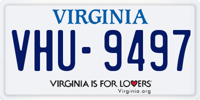 VA license plate VHU9497