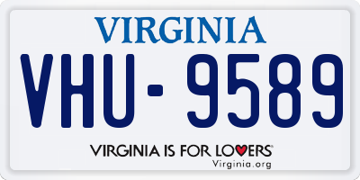 VA license plate VHU9589