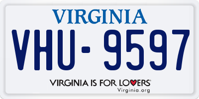 VA license plate VHU9597