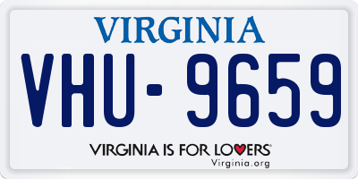 VA license plate VHU9659