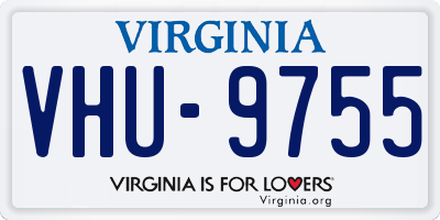 VA license plate VHU9755