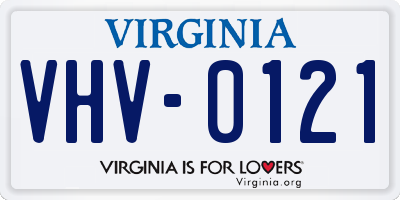 VA license plate VHV0121