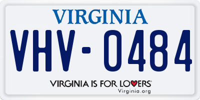 VA license plate VHV0484
