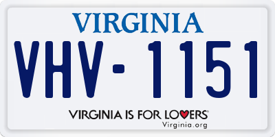 VA license plate VHV1151