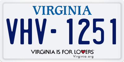 VA license plate VHV1251