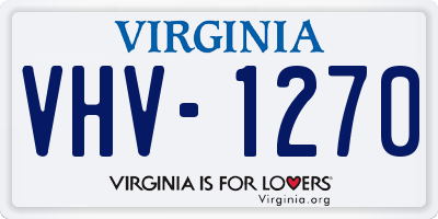 VA license plate VHV1270