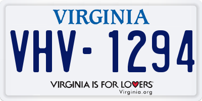 VA license plate VHV1294