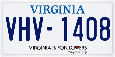VA license plate VHV1408