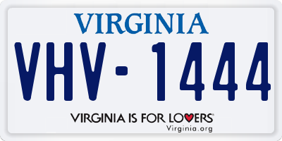 VA license plate VHV1444