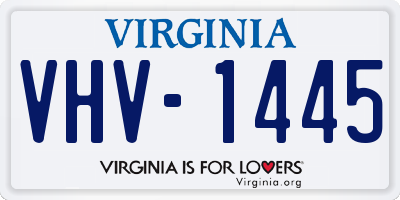 VA license plate VHV1445
