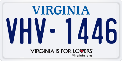 VA license plate VHV1446