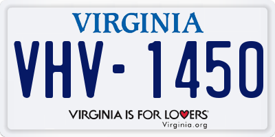 VA license plate VHV1450