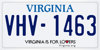 VA license plate VHV1463