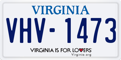 VA license plate VHV1473