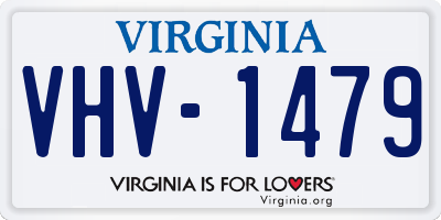 VA license plate VHV1479