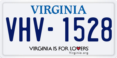 VA license plate VHV1528