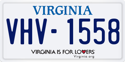 VA license plate VHV1558