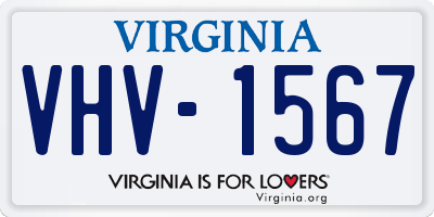 VA license plate VHV1567