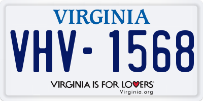 VA license plate VHV1568
