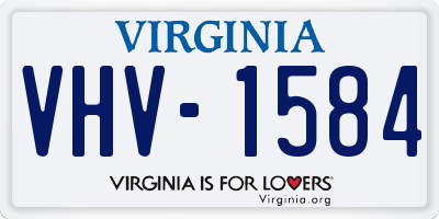 VA license plate VHV1584
