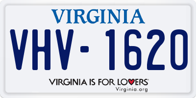 VA license plate VHV1620