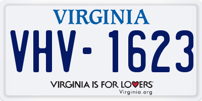 VA license plate VHV1623