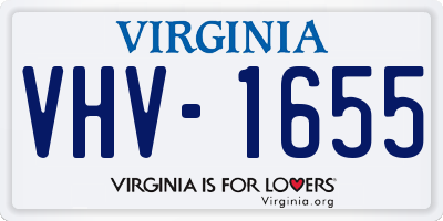 VA license plate VHV1655