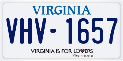 VA license plate VHV1657