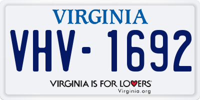 VA license plate VHV1692