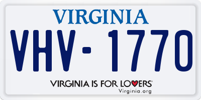 VA license plate VHV1770