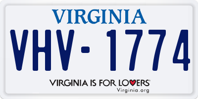 VA license plate VHV1774