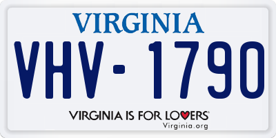 VA license plate VHV1790