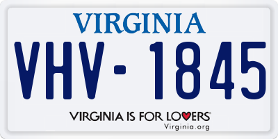 VA license plate VHV1845
