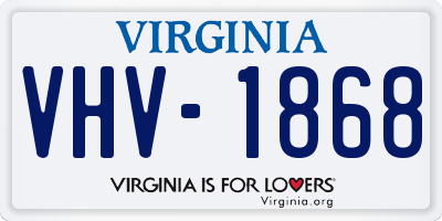 VA license plate VHV1868