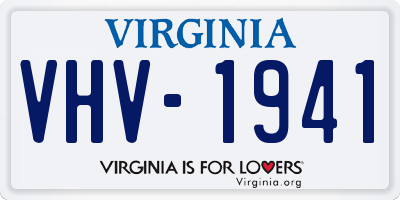 VA license plate VHV1941