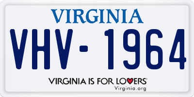 VA license plate VHV1964