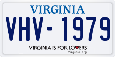 VA license plate VHV1979