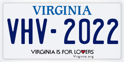 VA license plate VHV2022