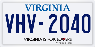 VA license plate VHV2040