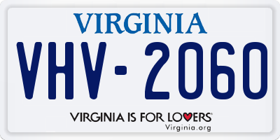 VA license plate VHV2060
