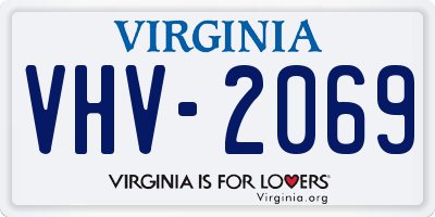 VA license plate VHV2069