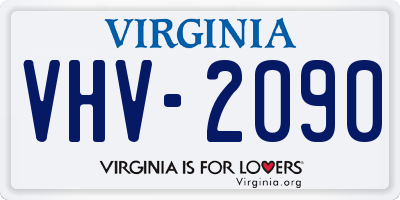 VA license plate VHV2090