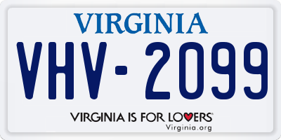 VA license plate VHV2099