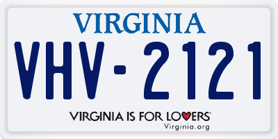 VA license plate VHV2121